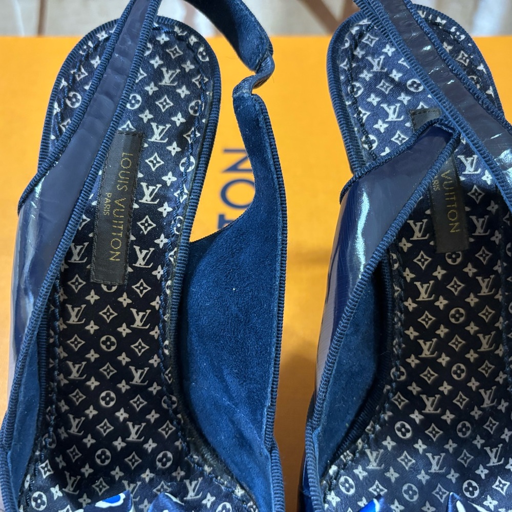 🆕Louis Vuitton padlock alligator leather slingback shoes - Picture 6 of 7